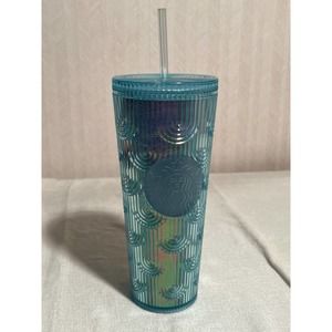 Starbucks Tumbler Spring Easter Green Iridescent Mermaid Venti Cup New